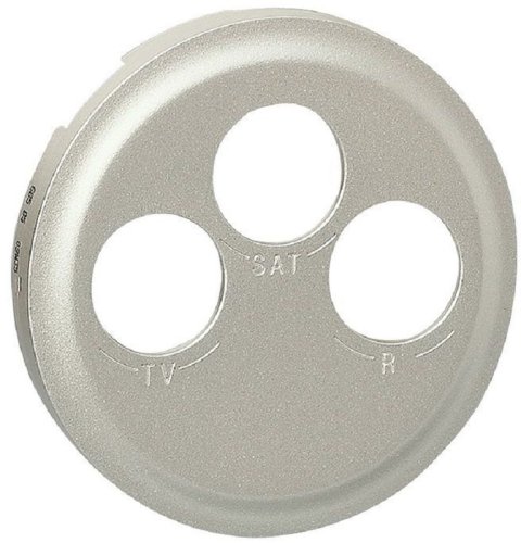 Лицевая панель Legrand Celiane для 3-м. розетки TV+R+SAT титан картинка